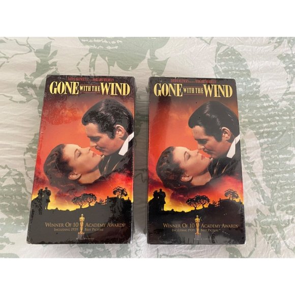 Gift 2 Tape Set Gone with The Wind VHS Remastered Color Digital Soundtrack NIB - Picture 2 of 13